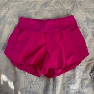 Lululemon Sonic Pink Speed Up Shorts